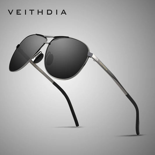 VEITHDIA Sunglasses Men Vintage Alloy Polarized UV400 Classic Brand Sports Sun Glasses Male Coating Lens Driving Eyewear 3028
