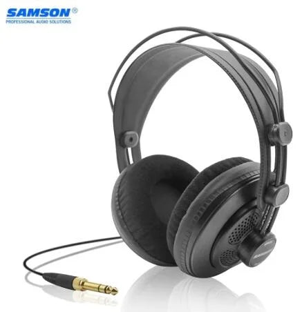 Original Samson SR850 Semi-Open Studio Monitoring Headphones – Professional HiFi Recording & Gaming Headset with Velour Earcups
