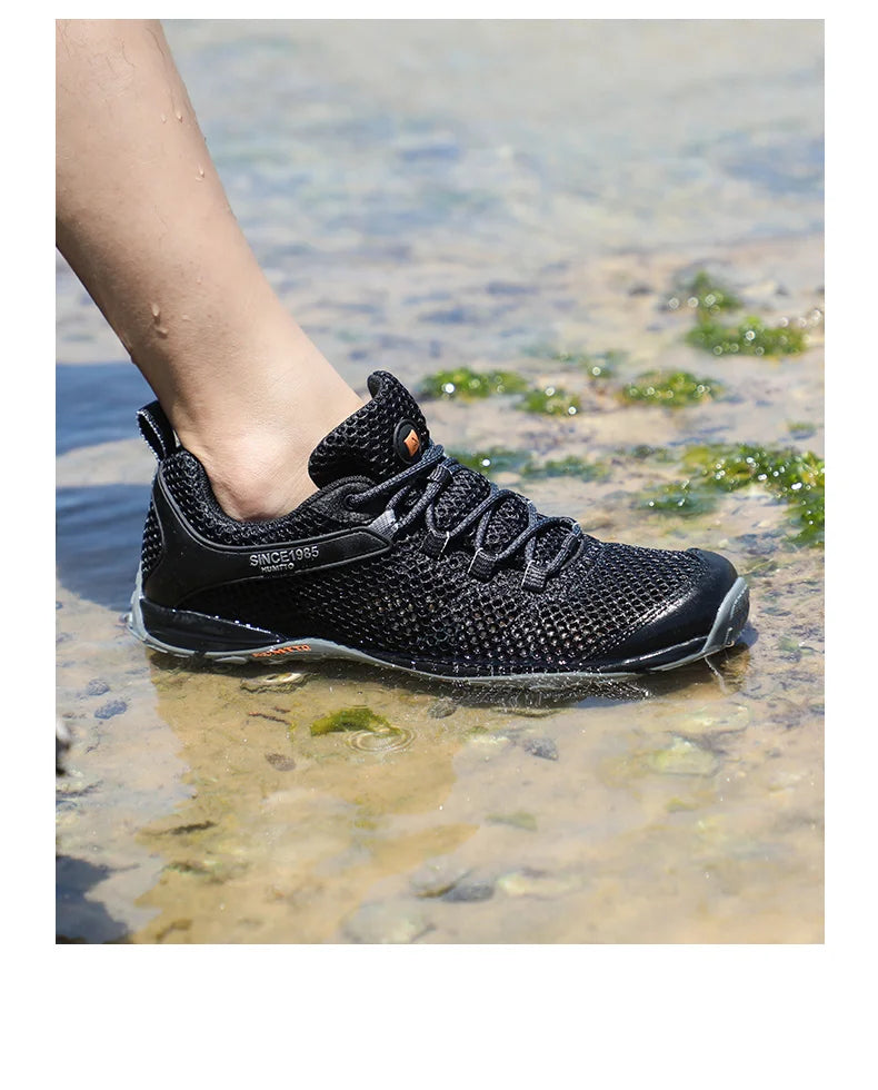 HUMTTO Summer Hiking Sneakers for Men 2021 Breathable Outdoor Trekking Sport Men's Water Shoes Climbing Walking Shoes