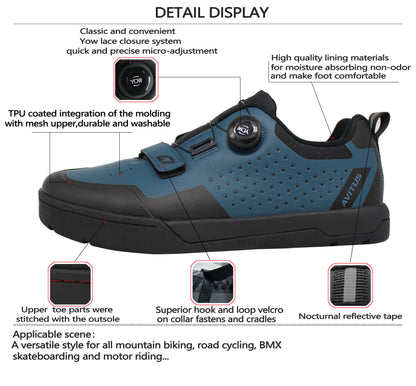 AVITUS MTB Shoes Flat Pedals Rubber Sole FreeRide Mountain Bicycle Downhill Enduro Dual Slalom Men Cycling Shoes