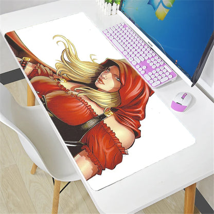 Tappetino mouse Overwatch grande fai da te kawaii XXL per PC, tappetino da scrivania per gamer e ufficio, accessorio gaming per tastiera e mouse