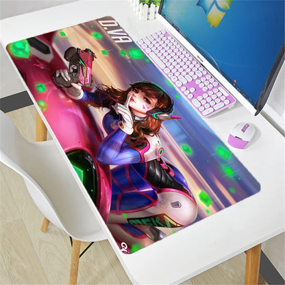 Tappetino mouse Overwatch grande fai da te kawaii XXL per PC, tappetino da scrivania per gamer e ufficio, accessorio gaming per tastiera e mouse