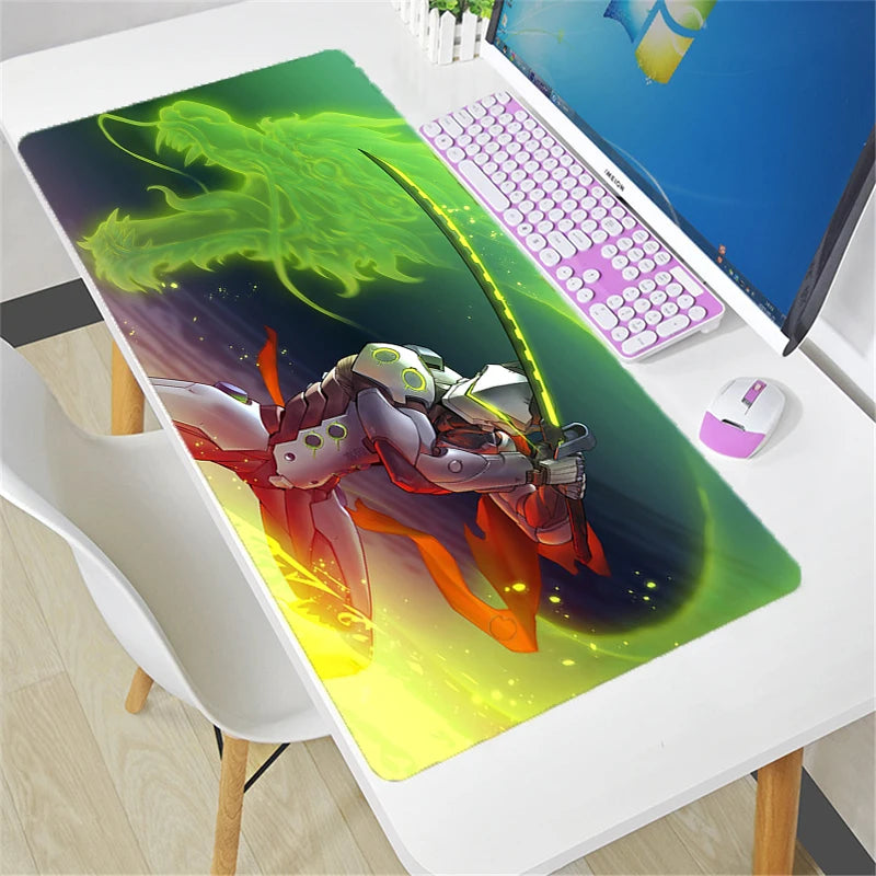 Tappetino mouse Overwatch grande fai da te kawaii XXL per PC, tappetino da scrivania per gamer e ufficio, accessorio gaming per tastiera e mouse