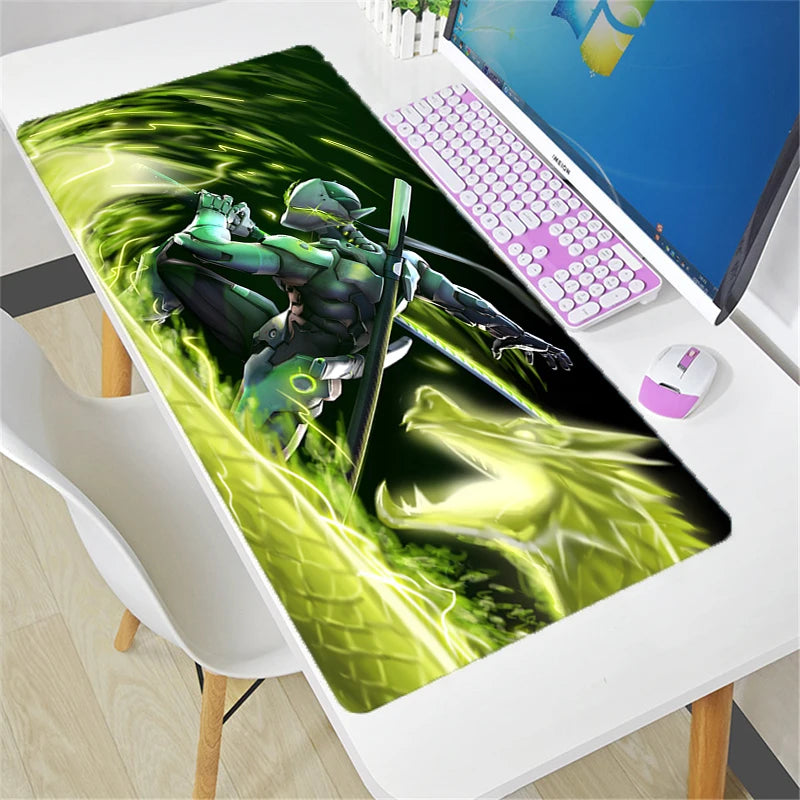 Tappetino mouse Overwatch grande fai da te kawaii XXL per PC, tappetino da scrivania per gamer e ufficio, accessorio gaming per tastiera e mouse