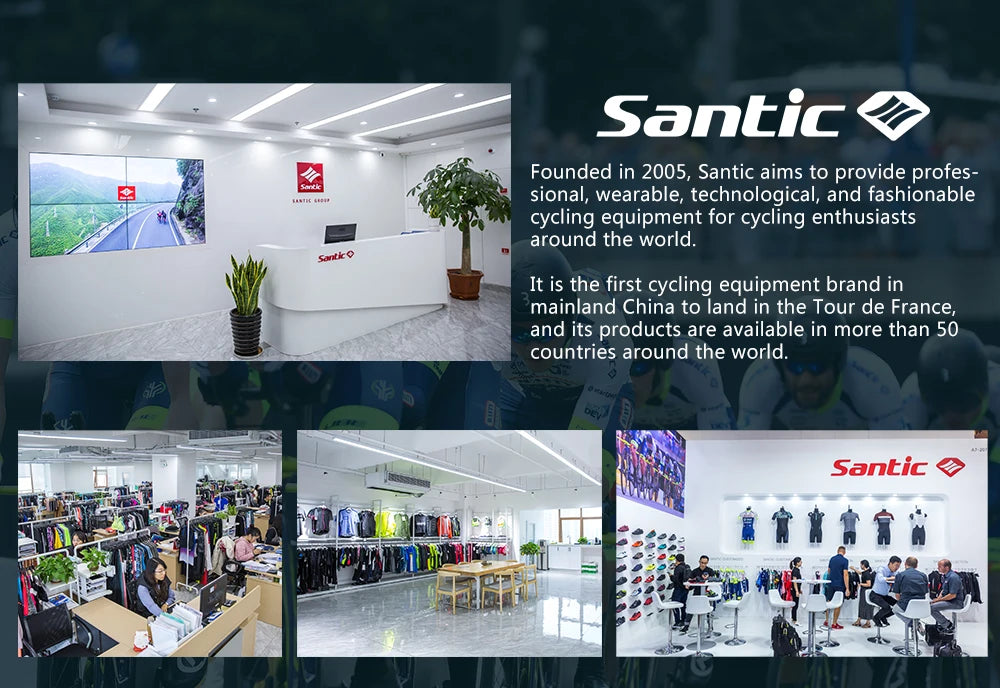 Santic Cycling Shoes Multi-purpose Running SPD Indoor Leisure Shoes Rubber Sole Hook and Loop Design 3D Mesh Fabric Sneakers Unisex