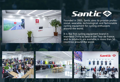 Santic Cycling Shoes Multi-purpose Running SPD Indoor Leisure Shoes Rubber Sole Hook and Loop Design 3D Mesh Fabric Sneakers Unisex