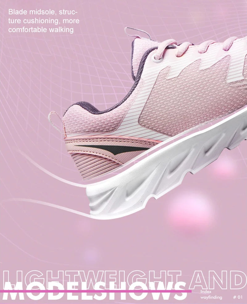 Xtep Women Running Shoes  New Fashion Lightweight Sneakers For Women Breathable Cushioning Sports Shoes Female 879318110073