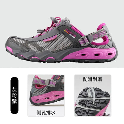HUMTTO Zapatillas de río para hombre, calzado outdoor de trekking y vadeo, zapatos acuáticos de malla transpirable, secado rápido, tobillo para mujer, zapatillas acuáticas antideslizantes