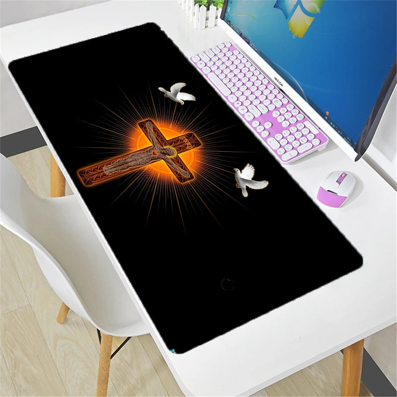 Tappetino mouse Overwatch grande fai da te kawaii XXL per PC, tappetino da scrivania per gamer e ufficio, accessorio gaming per tastiera e mouse