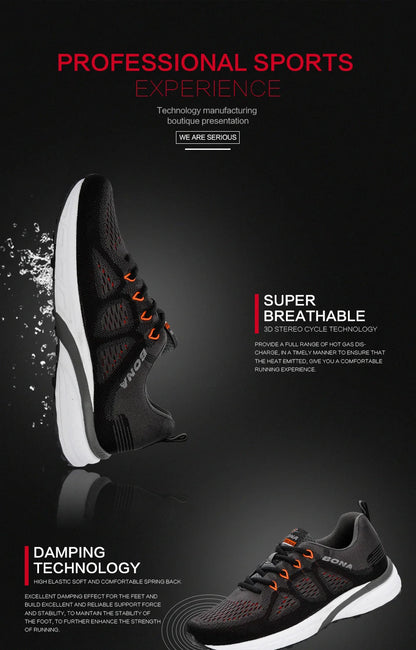 BONA Sneakers for Men, Sport Mesh Trainers, Lightweight Running Shoes for Women, Outdoor Athletic Shoes for Men