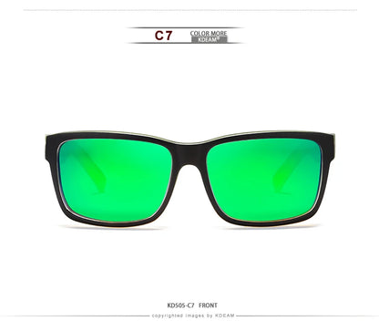 KDEAM Revamp Of Sport Men Sunglasses Polarized Shockingly Colors Sun Glasses Outdoor Driving Photochromic Sunglass With Box