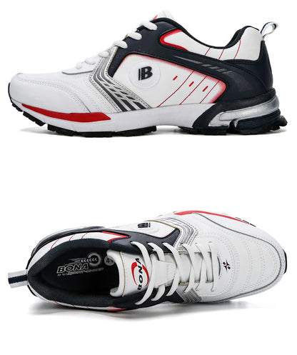 BONA Running Shoes Men Fashion Outdoor Light Breathable Sneakers Man Lace-Up Sports Walking Jogging Shoes Man Comfortable