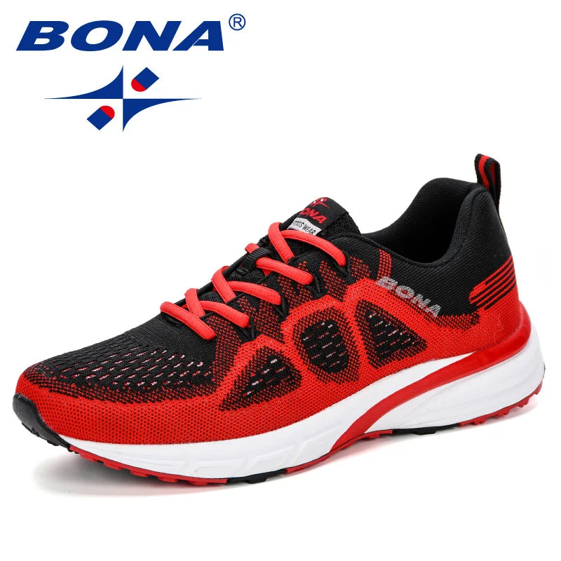 BONA Sneakers for Men, Sport Mesh Trainers, Lightweight Running Shoes for Women, Outdoor Athletic Shoes for Men
