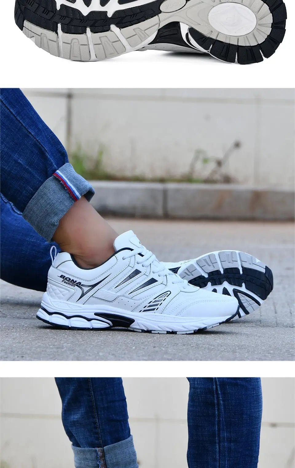 BONA New Design Style Men Shoes Breathable Popular Men Running Shoes Outdoor Sneaker Sports Shoes Comfortable