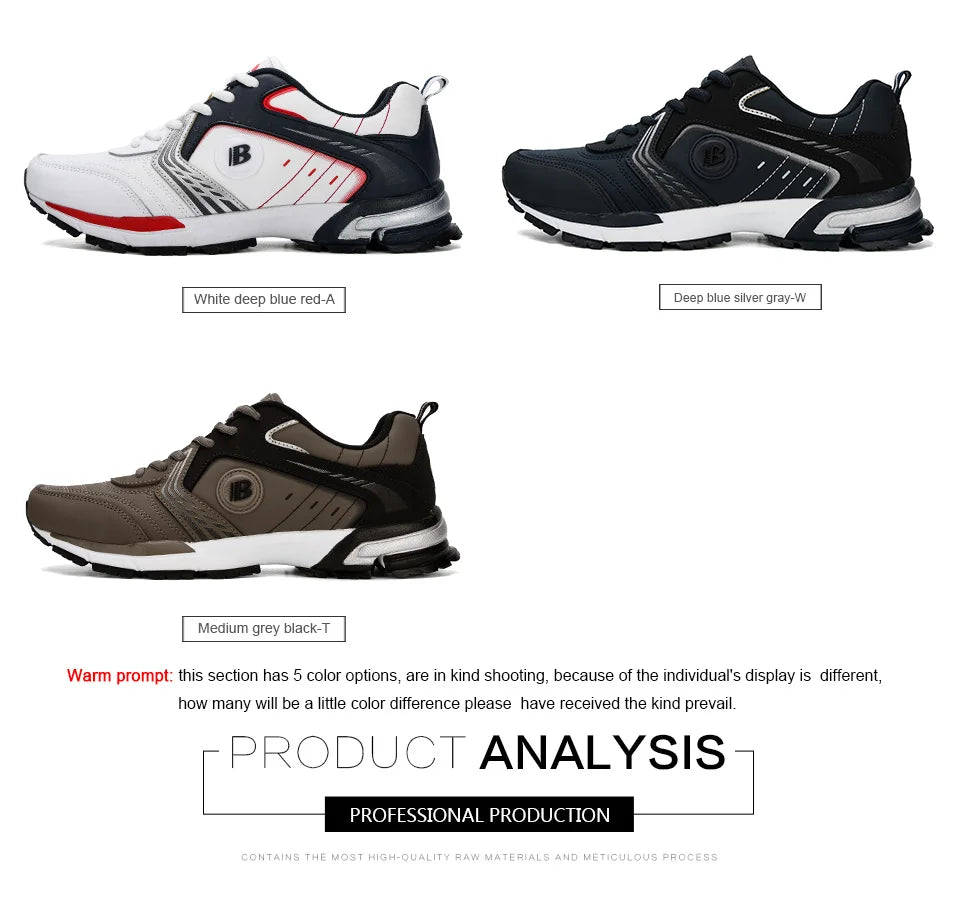 BONA Running Shoes Men Fashion Outdoor Light Breathable Sneakers Man Lace-Up Sports Walking Jogging Shoes Man Comfortable