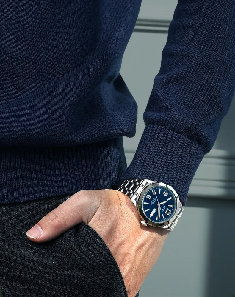Reloj CARNIVAL Mens Tungsten Mechanical Watch Brand Luxury NH36 Automatic Movement Wristwatches for Men Waterproof Montre Homme