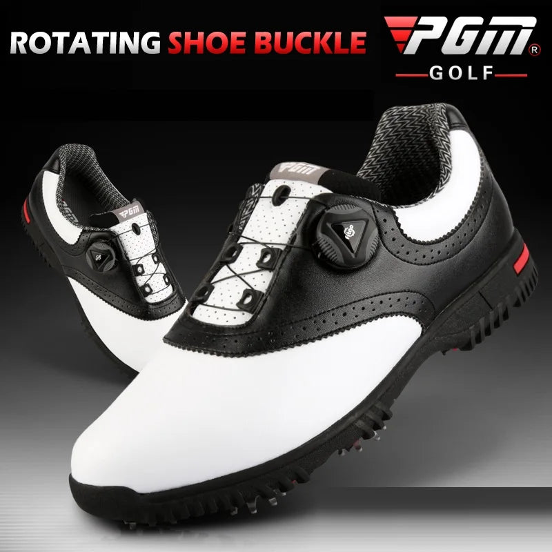 PGM Men Golf Shoes Waterproof Sports Shoes Rotating Buckles Anti-Slip Sneakers Multifunctional Golf Trainers