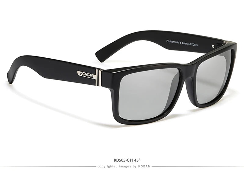 KDEAM Revamp Of Sport Men Sunglasses Polarized Shockingly Colors Sun Glasses Outdoor Driving Photochromic Sunglass With Box