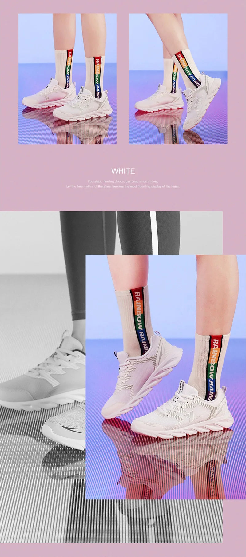 Xtep Women Running Shoes  New Fashion Lightweight Sneakers For Women Breathable Cushioning Sports Shoes Female 879318110073