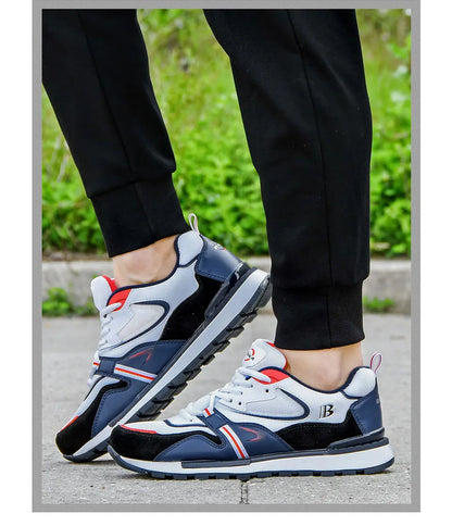 BONA Nuevos diseñadores Zapatillas deportivas de cuero de acción para hombre, calzado de running, tenis masculinos para caminar, fitness moderno