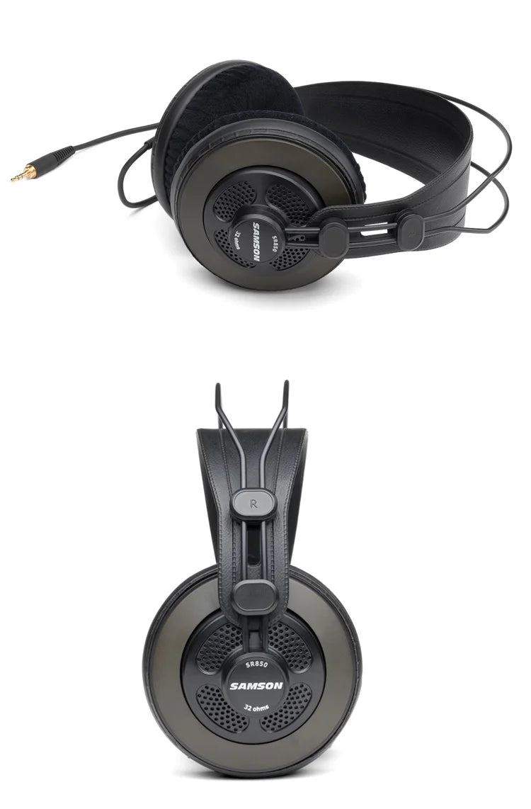 Samson SR850 Professional Studio Reference Headphones – Semi Open Back HiFi Monitoring Headphones for Studio Recording, Audio Mixing, Music Production & Critical Listening