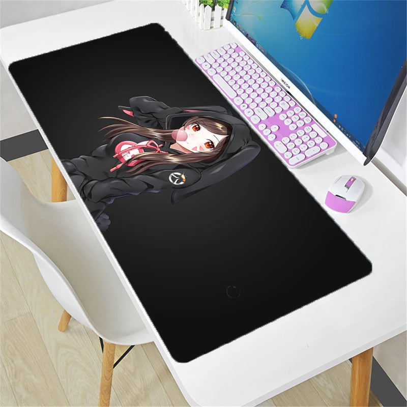 Tappetino mouse Overwatch grande fai da te kawaii XXL per PC, tappetino da scrivania per gamer e ufficio, accessorio gaming per tastiera e mouse