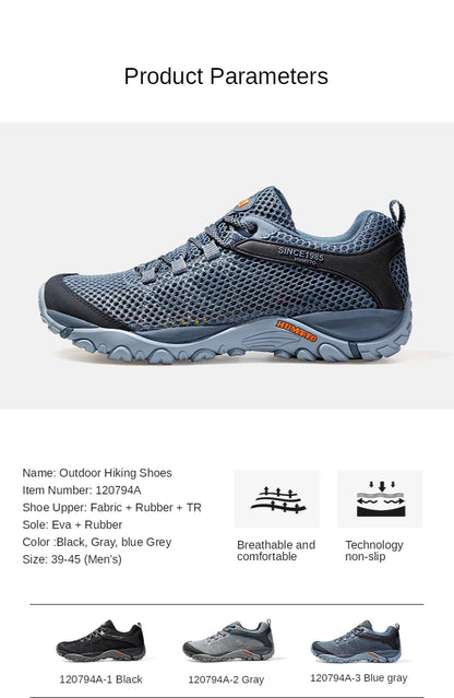 HUMTTO Summer Hiking Sneakers for Men 2021 Breathable Outdoor Trekking Sport Men's Water Shoes Climbing Walking Shoes