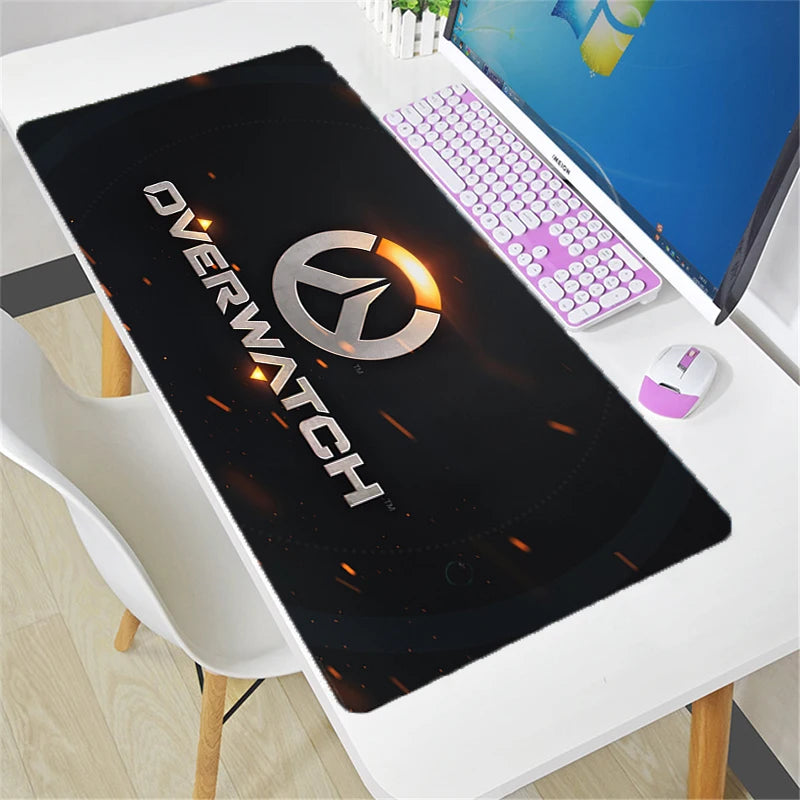 Tappetino mouse Overwatch grande fai da te kawaii XXL per PC, tappetino da scrivania per gamer e ufficio, accessorio gaming per tastiera e mouse