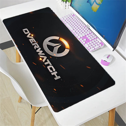Tappetino mouse Overwatch grande fai da te kawaii XXL per PC, tappetino da scrivania per gamer e ufficio, accessorio gaming per tastiera e mouse