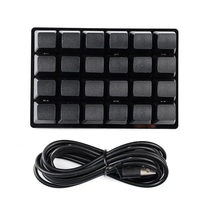 Mini USB Custom Mechanical Keyboard 24 Keys Black/White Gaming Keyboard Sayo Device Shortcut Programmable Keypad Keys Macro
