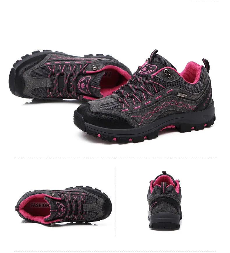 Women Men Hiking Shoes Outdoor Trekking Sports Climbing Camping Boots Non-Slip Waterproof Walking Jogging Trainers Sneakers