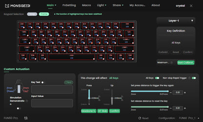 Teclado mecánico Akko MonsGeek FUN60 con interruptores magnéticos 60% para gaming, Rapid Trigger 0.01mm, 8K, ARGB, HE/TMR, teclado personalizado