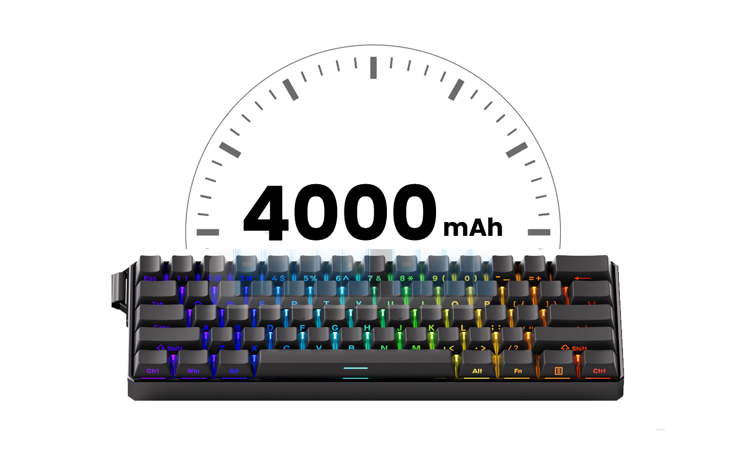 Teclado mecánico Akko MonsGeek FUN60 con interruptores magnéticos 60% para gaming, Rapid Trigger 0.01mm, 8K, ARGB, HE/TMR, teclado personalizado