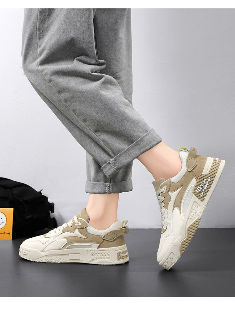 New Autumn Men’s Sneakers Comfortable Platform Shoes 2023 Trend Lace-up Vulcanized White Casual Sneakers Zapatillas