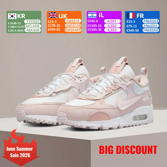 Nike Air Max 90 Classic Retro Style Lightweight Comfort Design Women's Training Running Shoes DM9922-104