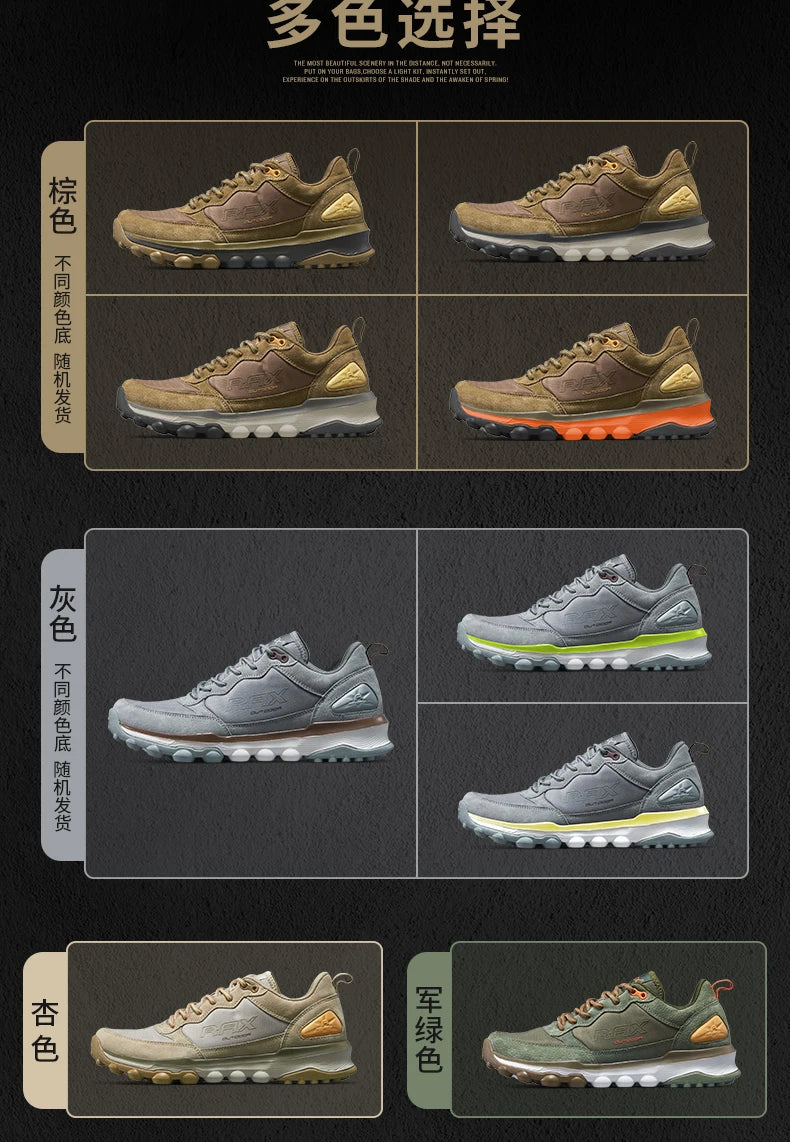 Rax Hiking Shoes Men Outdoor Mountain Antiskid Climbing Sneakers Breathable Lightweight Trekking Boots Sports 2023 Casual Shoes