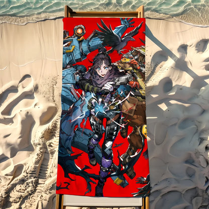 Game Apex Legends Towel Beach Shower Bath Travel Lightweight Skin Friendly for Pool Camping Cruise Summer