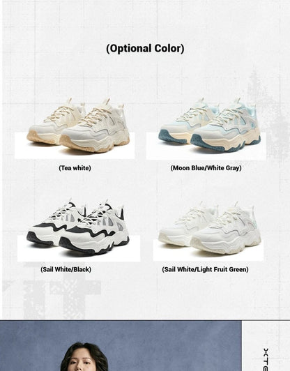 Xtep Casual Shoes 2025 Spring And Summer Lightweight Sports Shoes Thick Sole Fashionable Street Style Sneakers 875319320004