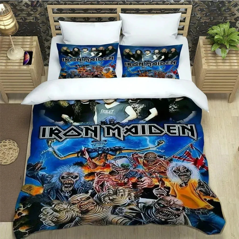 3D Rock Band I-Iron-M-Maiden Bedding Sets Exquisite Bed Supplies Set Duvet Cover Comforter Set Bedding Set Luxury Birthday Gift