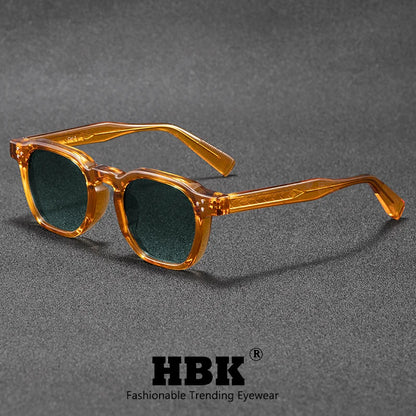 HBK Fashion Retro Men Sunglasses Classic Square Frame  Design Sun Glasses Women Outdoor Travel Party Business Festival Gift
