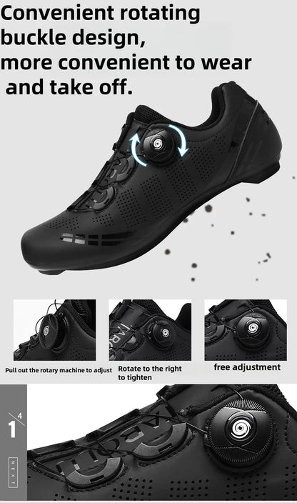 Herren-Mountainbike-Schuhe MTB, atmungsaktiv, rutschfest, hohe Härte, geeignet für Outdoor-Straßenrennen und Mountain-Offroad-Fahrten 37-46