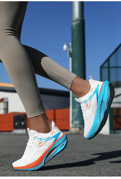 Laufschuhe für Herren und Damen – Marathon-Sportschuhe mit Luftdämpfung, Carbonplatte, atmungsaktiv, leicht und bequem für Outdoor-Aktivitäten