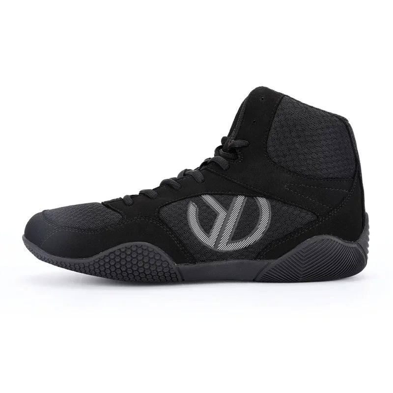 New Men's Large Wrestling Shoes Mesh Breathable Boxing Shoes Anti-Slip Wear-Resistant Sneakers Fashionable Casual High Sport Shoes