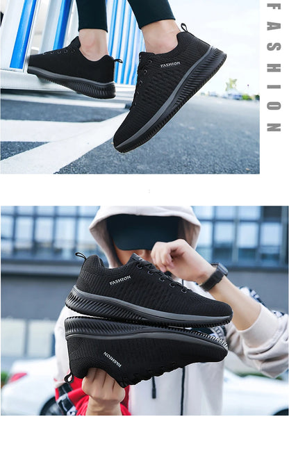 Atmungsaktive leichte Herren-Laufschuhe – bequeme Casual-Schuhe, Outdoor-Slipper und Walking-Sneaker