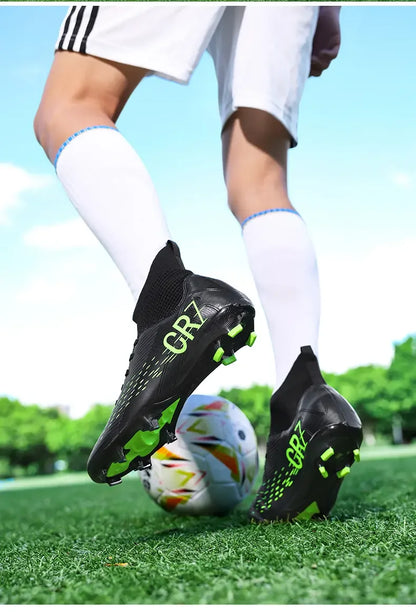 TF Long Stud Training Football Cleats Wear-Resistant Breathable Firm Ground Outdoor Match Training Sports Footwear