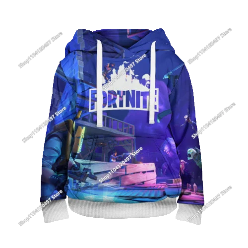 Fortnite косплей худита за деца и възрастни, унисекс суитшърт с качулка, ежедневни униформи и костюми за Хелоуин