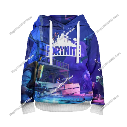 Fortnite косплей худита за деца и възрастни, унисекс суитшърт с качулка, ежедневни униформи и костюми за Хелоуин