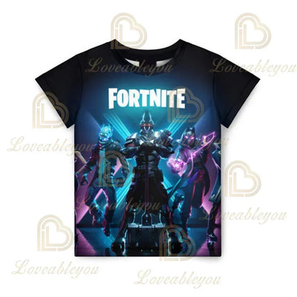 Fortnite 3D Printed Short Sleeve T-Shirt Game Cartoon Print Battle Royale Adult Kid Clothes Kids T-shirt Harajuku T-shirt