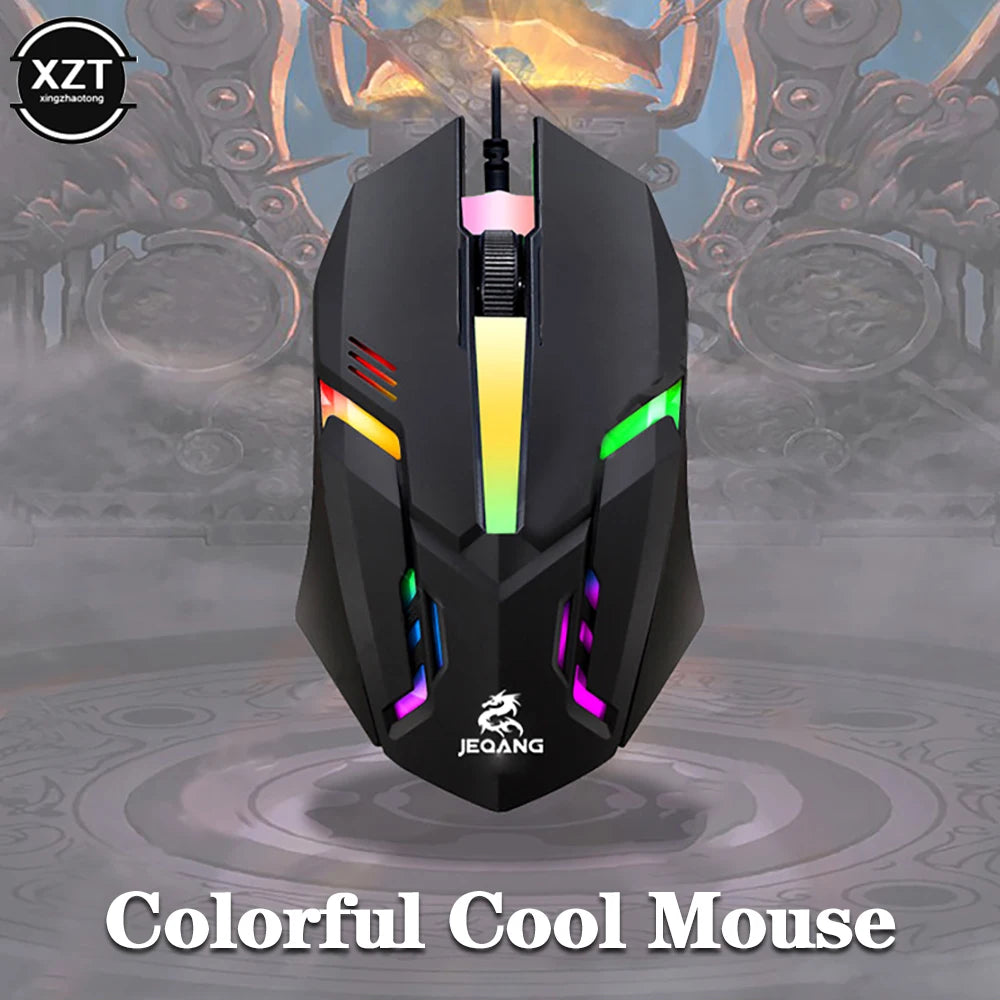 USB Wired Mini Gaming Mouse 1000 DPI Optical 3 Button RGB USB Wired Mouse for PC Desktop Laptop Computer Gamer