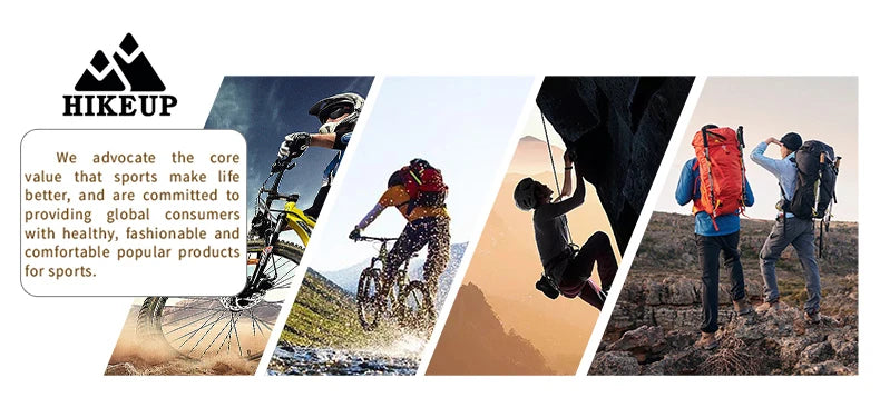HIKEUP Leather Men's Outdoor Hiking Shoes Tourist Trekking Sneakers Mountain Climbing Trail Jogging Shoes with Turnbuckle